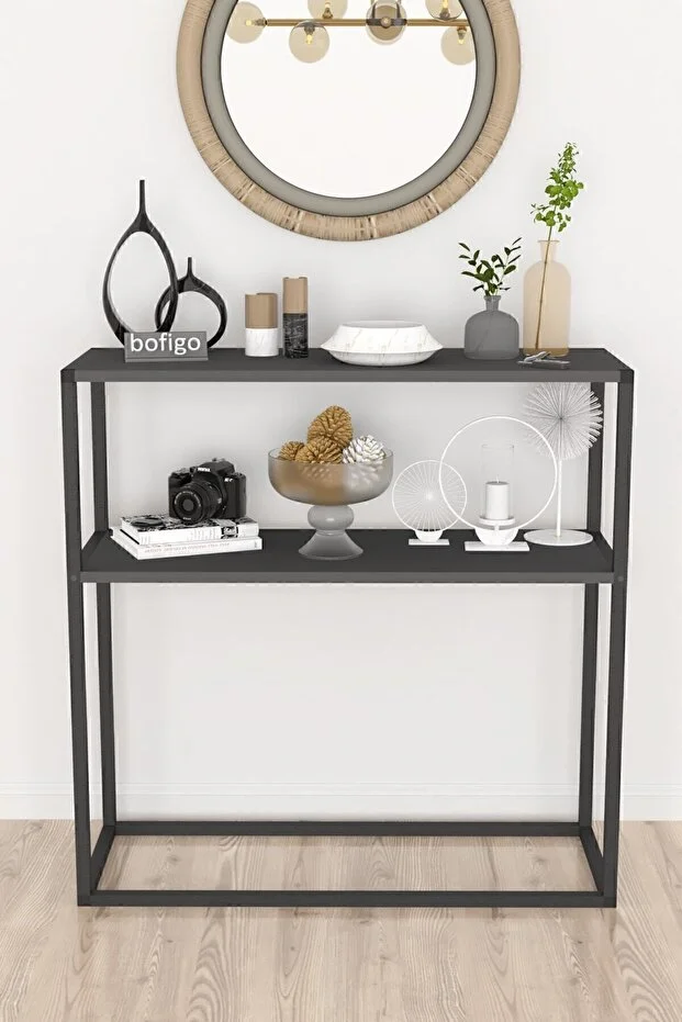 Metal Ayaklı Dresuar Dekoratif Raflı Dresuar Konsol Metal Dresuar 